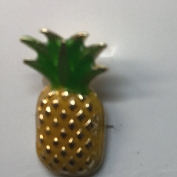 Betsey Johnson New Yellow and Green Pineapple Earrings - Picture 2 of 3